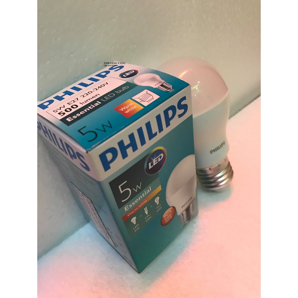 Bộ 12 Bóng đèn Philips LED ESS LEDBulb 5W đuôi E27 230V A60