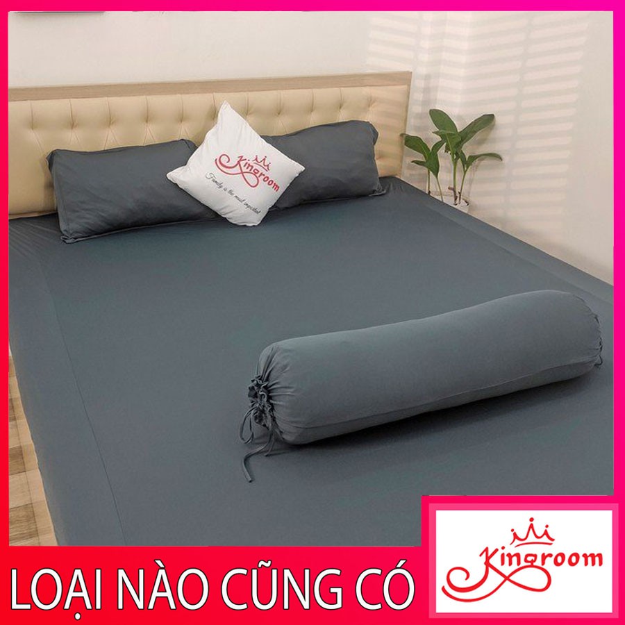 Bộ ga thun lạnh màu trơn 4 món ga thun hàn quốc Kingroom chuyên dra thun lạnh đủ kích thước ga nệm 1m2, 1m6, 1m8