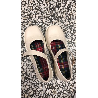 Giày Mary Janes mũi vuông lót vải caro mã H99