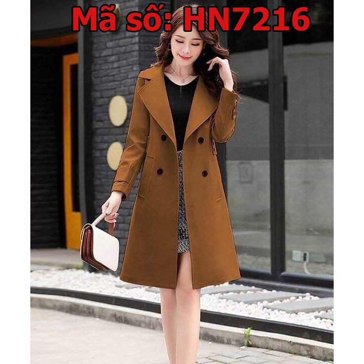 ⚡️ có big size ⚡️ HN7216 ÁO KHOÁC THU ĐÔNG KAKI MĂNG TÔ FORM DÀI CỔ VEST SANG TRỌNG CÓ SIZE LỚN - HÀNG VN