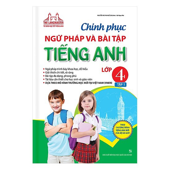 Sách - Chinh phục ngữ pháp và bài tập tiếng Anh lớp 4 tập 1 + tập 2