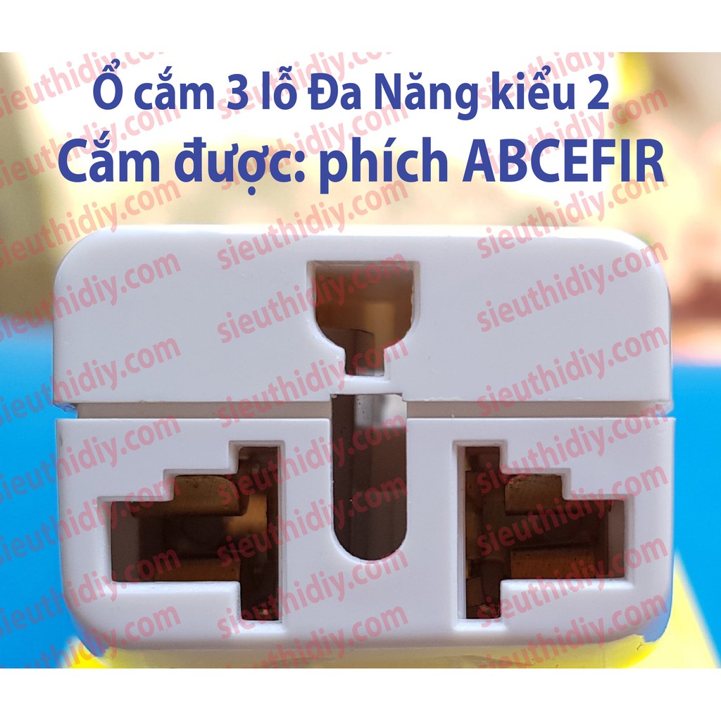 Phích chuyển từ đầu C13 UPS,1 đầu C14 ra Ổ Cắm Đa Năng