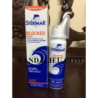 DUNG DỊCH ƯU TRƯƠNG VỆ SINH MŨI -STERIMAR BLOCKED NOSE - 50ML