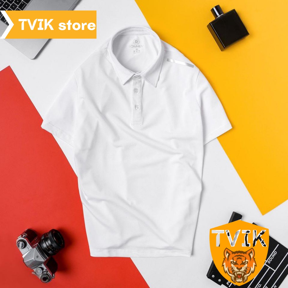 Áo thun có cổ Tvik lên form chuẩn đẹp, chất vải cá sấu co giãn mặc thoải mái, ATR | BigBuy360 - bigbuy360.vn