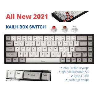 MỚI NHẤT 2021 - Bàn Phím Cơ Không Dây EDRA EK368w KAILH BOX switch - XDA keycaps - EDRAshop