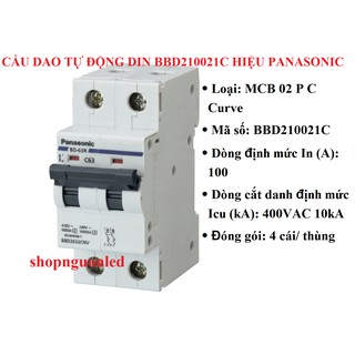 Cầu dao tự động Panasonic MCB BBD208021C