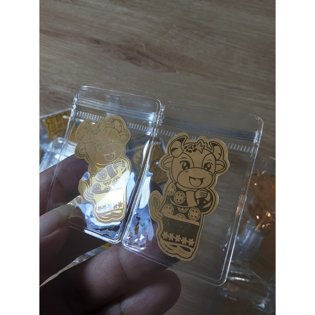 Miếng dán mèo thần tài mạ vàng trang trí vào ốp điện thoại, ví, túi, bóp tiền thu hút tài lộc