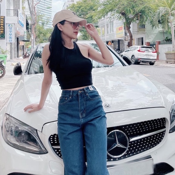 Quần Jeans Ống Rộng Nhà LOVI Vải Jeans Lưng Cao Dáng Suông Form Rộng Hack Dáng