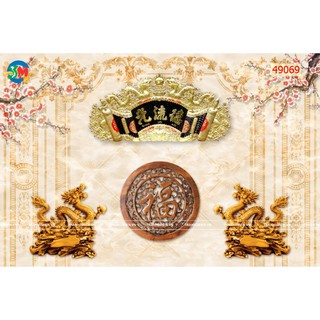 Tranh dán tường trang trí bàn thờ