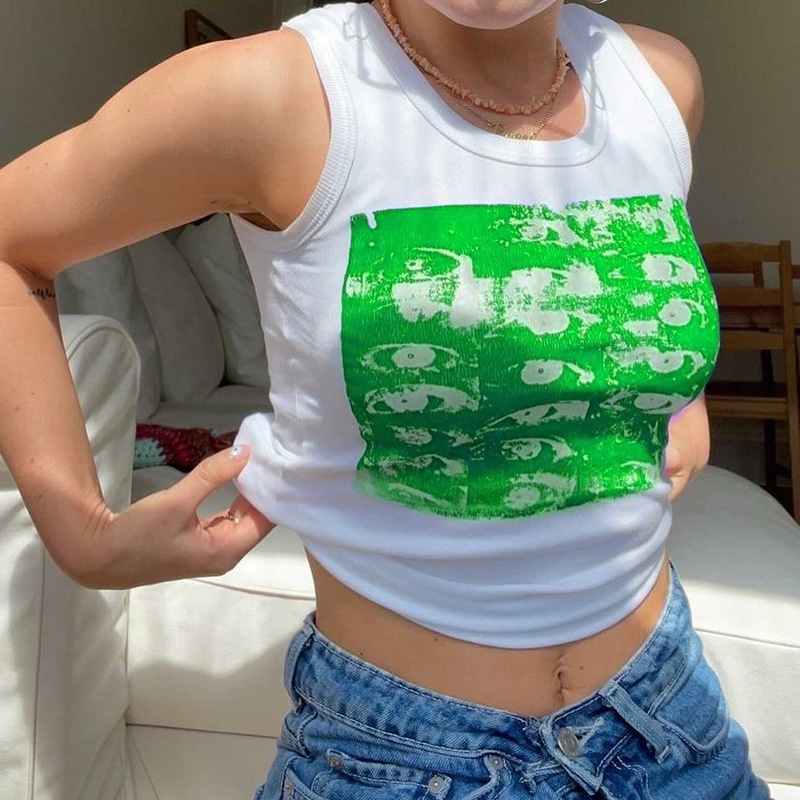 Áo tank top ôm dáng in họa tiết đôi mắt thời trang mùa hè quyến rũ cho nữ 2021
 | BigBuy360 - bigbuy360.vn