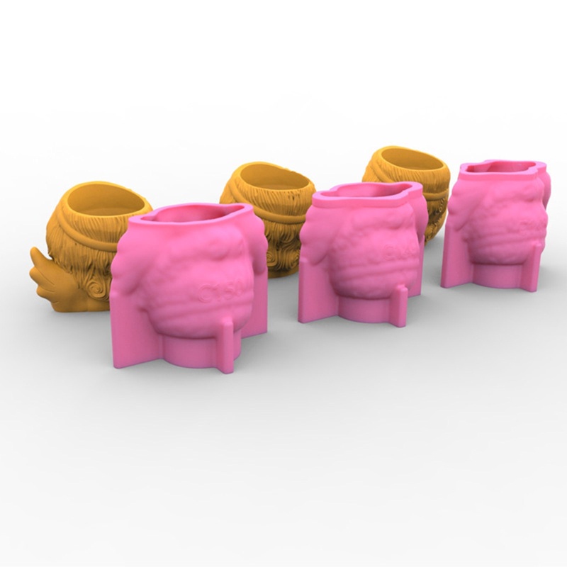 Khuôn Silicone Làm Chậu Hoa / Chậu Cây Mọng Nước Diy