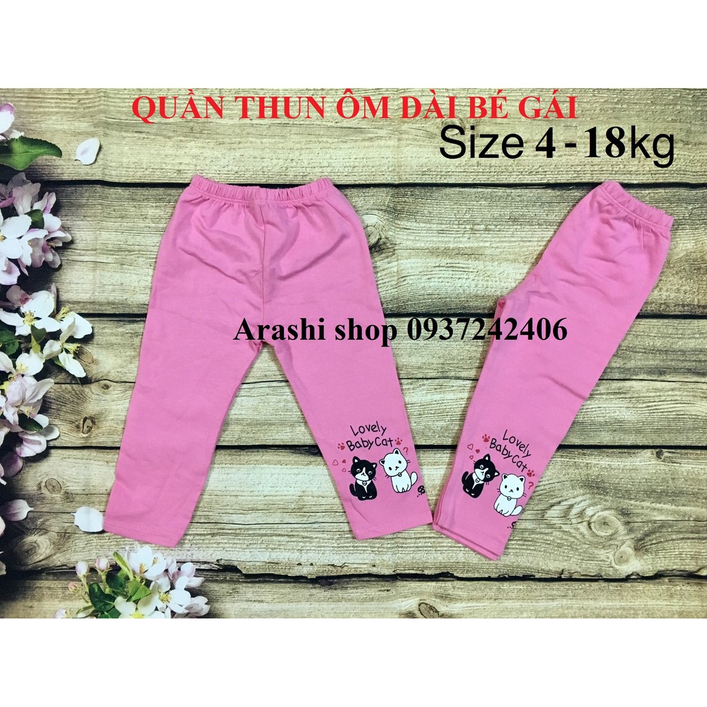 Set 2 quần thun ôm dài bé gái 4-18kg