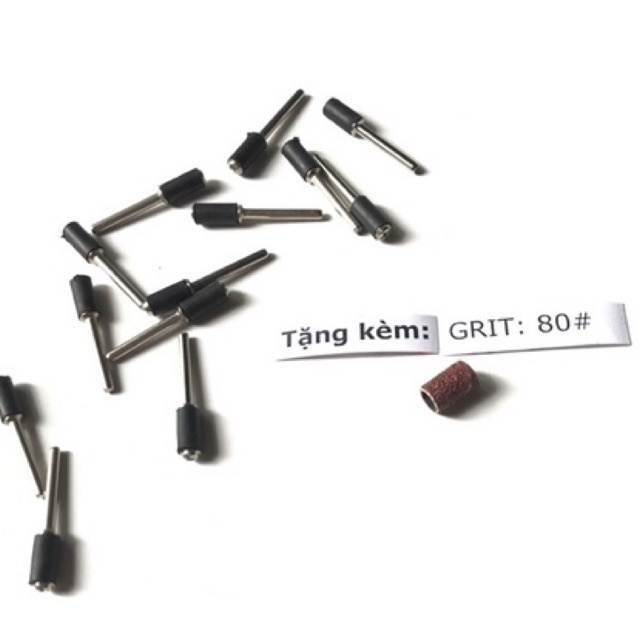 Trục su gắn nhám đầu 6.35mm cán 3.17mm
