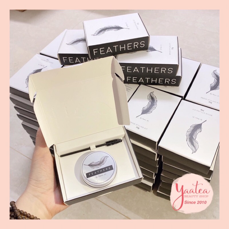 Sáp Định hình Chân Mày Feathers Mẫu mới New Packaging, New Texture