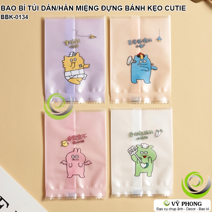 BAO BÌ TÚI HÀN MIỆNG DÁN MIỆNG ĐỰNG BÁNH KẸO CUTIE CARTOON LÀM QUÀ TẶNG DỊP LỄ TẾT NĂM MỚI NOEL BBK-0134