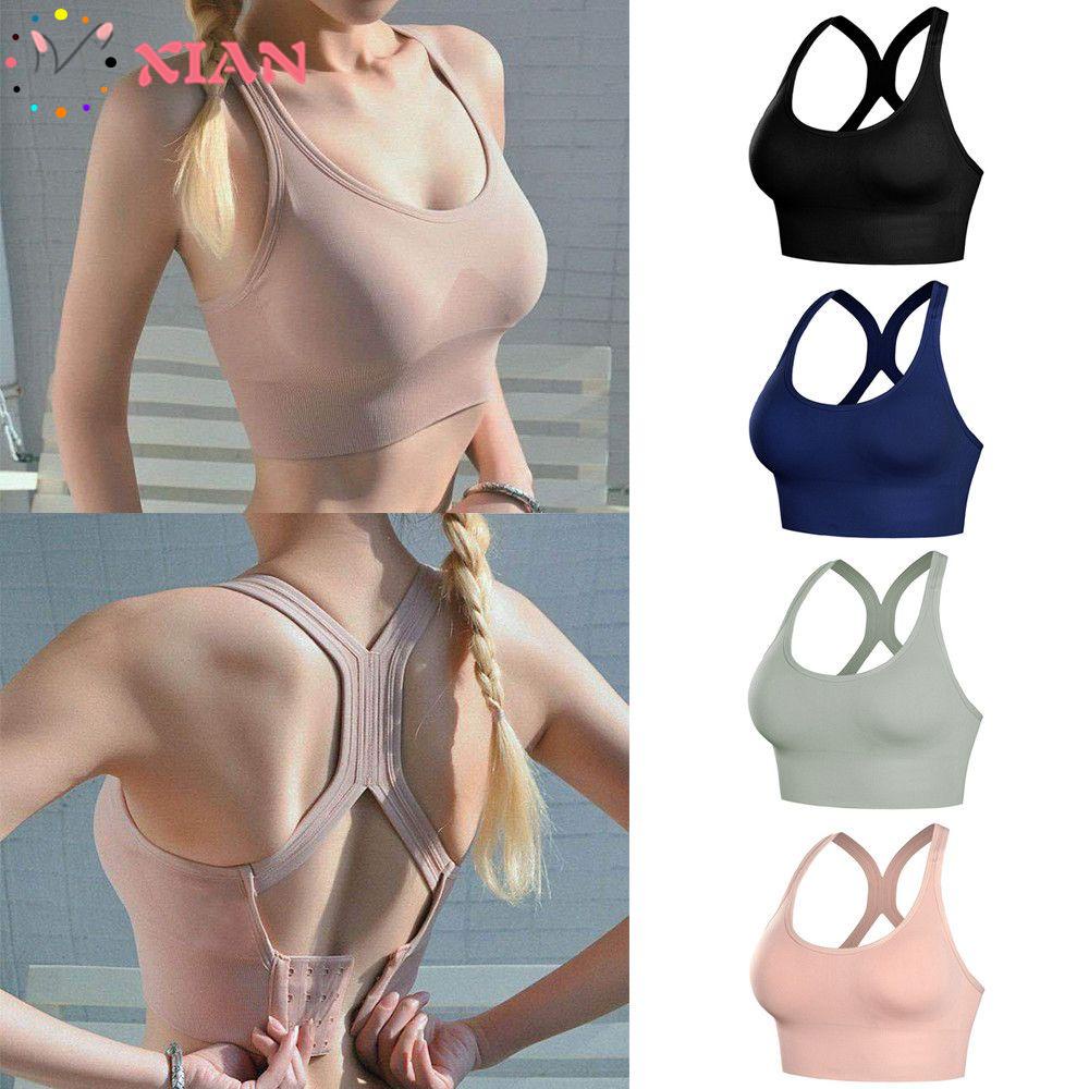 Áo Ngực Thể Thao Không Gọng Có Mút Đệm Chất Liệu Cotton Thời Trang Cho Nữ