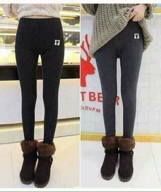 Quần legging lót lông tag mèo siêu ấm