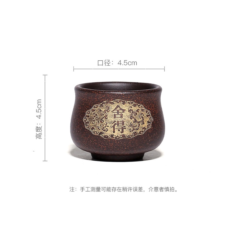 BỘ CHÉN TỬ SA NGHI HƯNG THỦ CÔNG TRI TÚC THƯỜNG LẠC 60 ML (BỘ 04 CHÉN KÈM HỘP QUÀ)