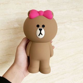Hộp đựng bút Gấu Brown đeo nơ silicon xinh yêu