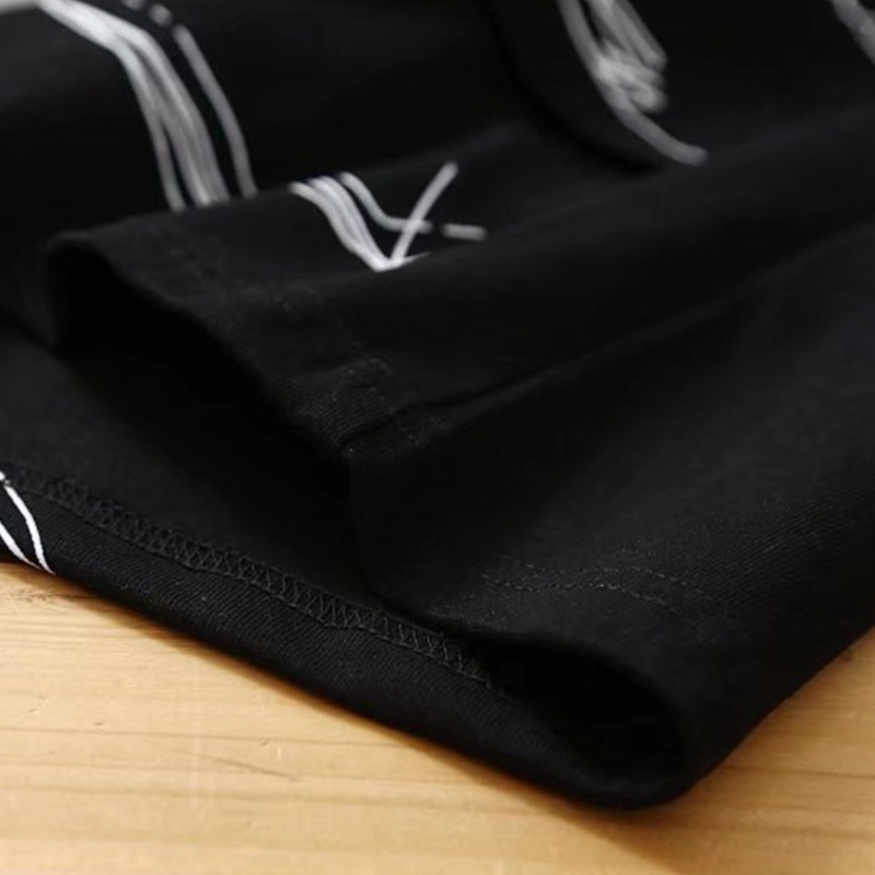 Áo Thun Ngắn Tay Phối Màu Tương Phản Phong Cách hip hop Thời Trang Mùa Hè Cho Nam