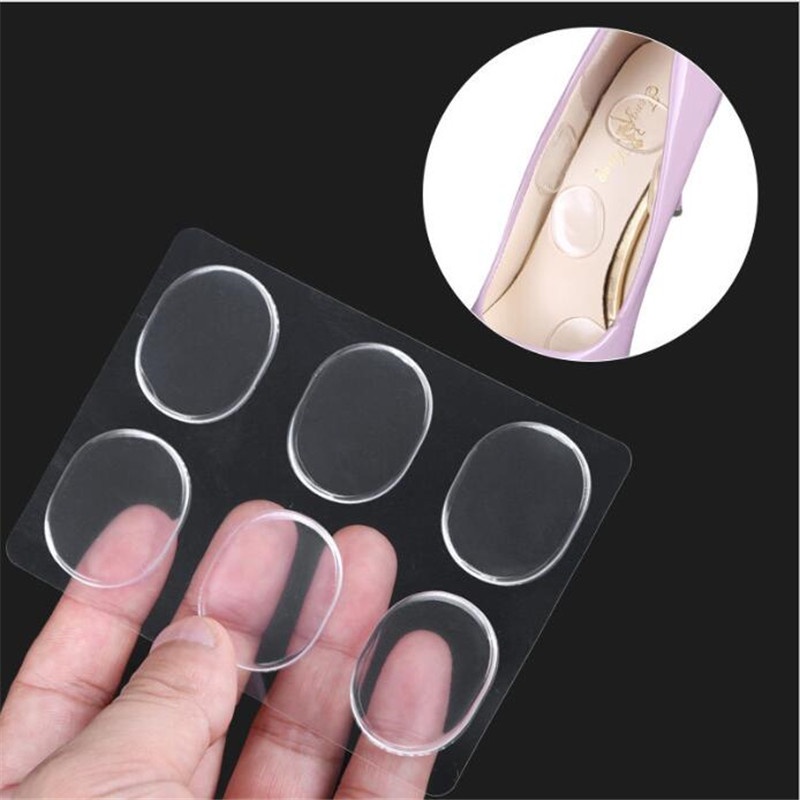 Set 6 Miếng Lót Giày Cao Cấp Bằng Silicon gel Mềm Chống Trượt Có Nút Lót Trong Giày Cao Cấp