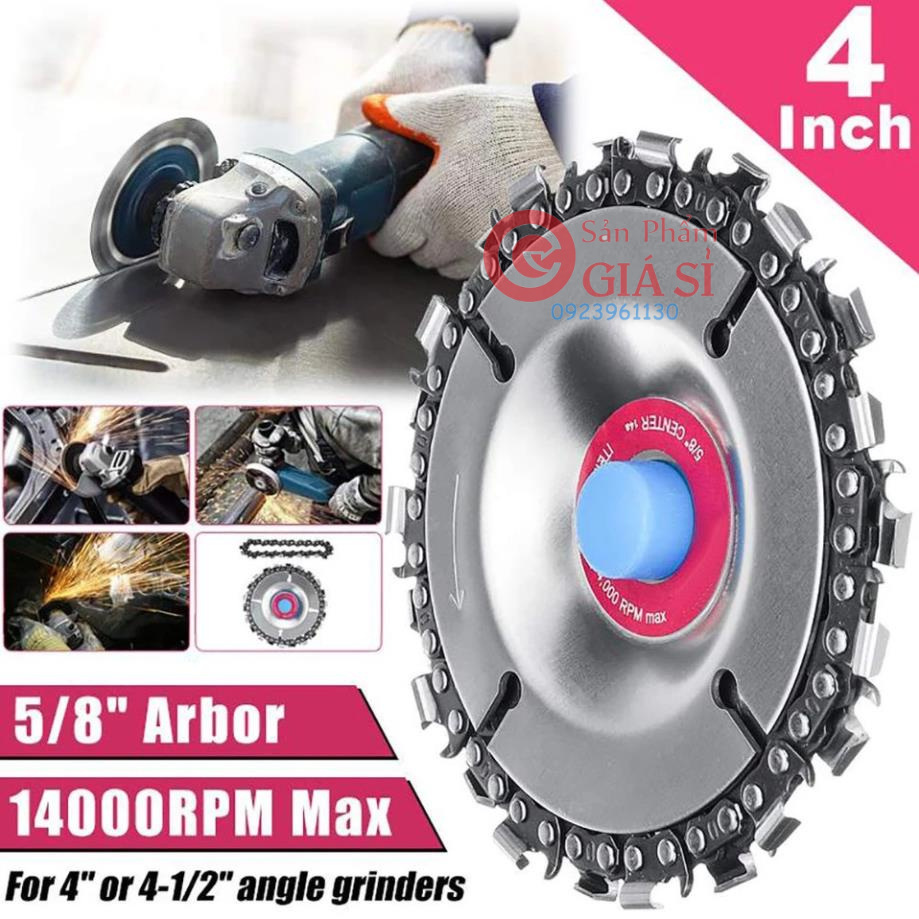 Đĩa Cưa Xích Tròn Gắn Máy Mài Máy Cắt - Lưỡi Cưa Xích Cắt Gỗ ❤️freeship❤️