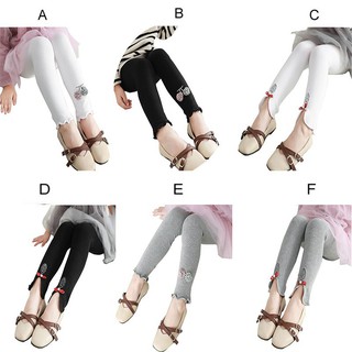 Quần legging giữ ấm thêu họa tiết xinh xắn dành cho bé gái