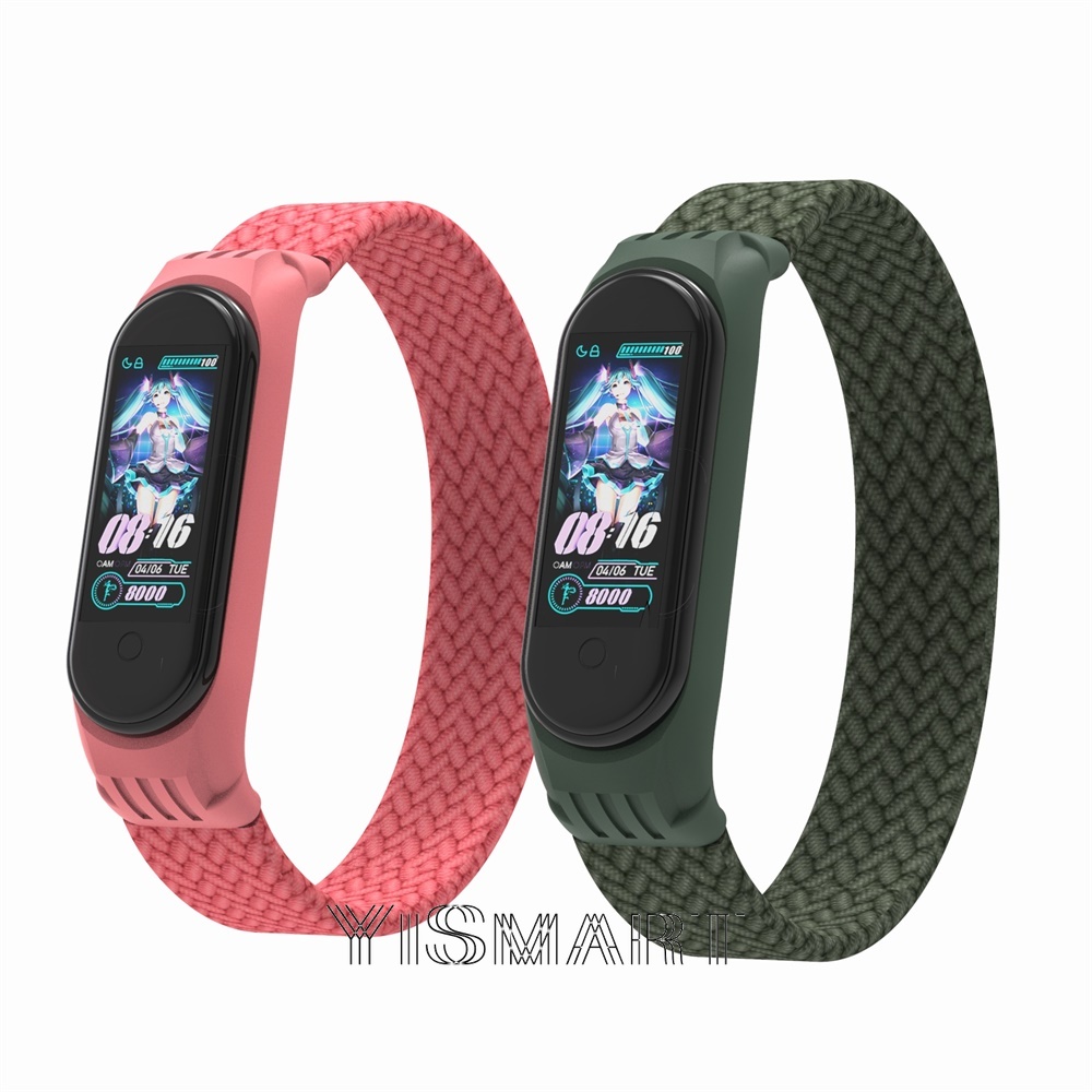 Dây Đeo Solo Chất Liệu Nylon Cho Đồng Hồ Thông Minh Xiaomi Mi Band 6 Nfc Miband 3 4 5