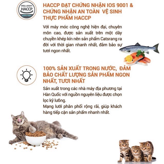 Hạt cho mèo Catsrang hủ 2kg, hộp thức ăn mèo lớn con mọi lứa tuổi catsrang Con Mèo Xiêm