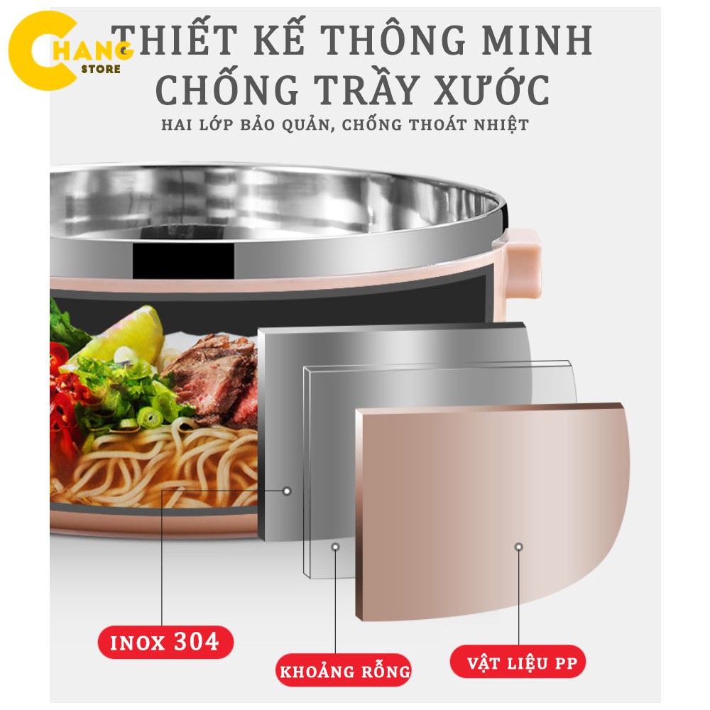 Cặp Lồng Lúa Mạch 4 Tầng Giữ Nhiệt Cao Cấp Tiện Ích