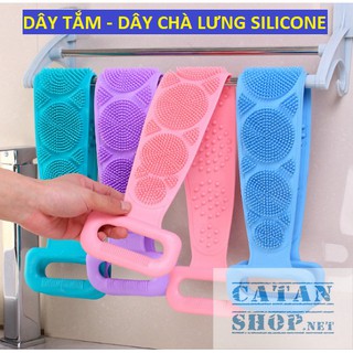 ❤️FREESHIP️❤️DÂY CHÀ LƯNG SILICONE TẨY TẾ BÀO CHẾT GIÚP LƯU THÔNG MÁU, DÂY TẮM CHÀ LƯNG 2 MẶT SILICONE ĐÀI LOAN