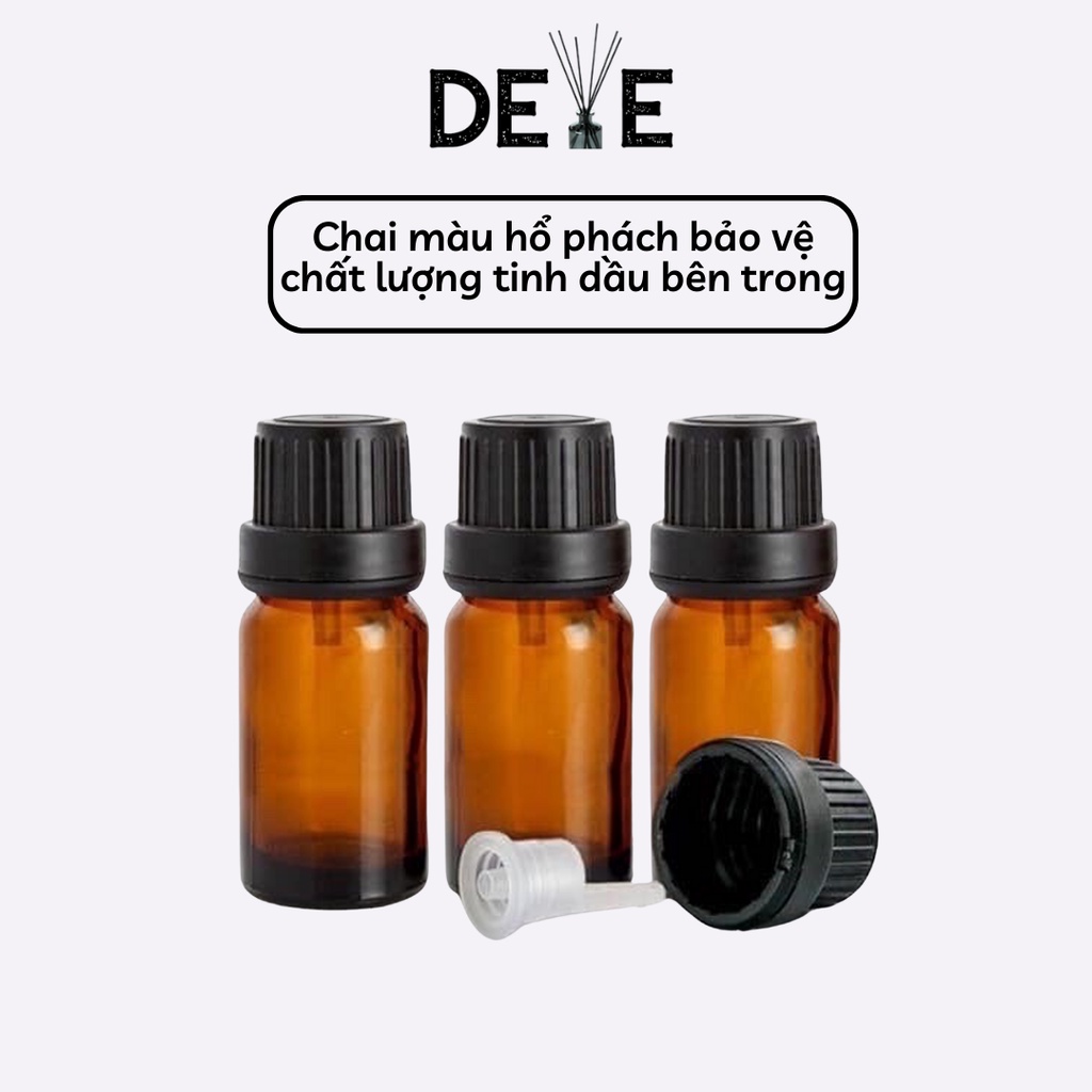 [5ml 10ml] Vỏ chai tinh dầu thủy tinh nắp béo to đẹp, giọt nhỏ mạnh