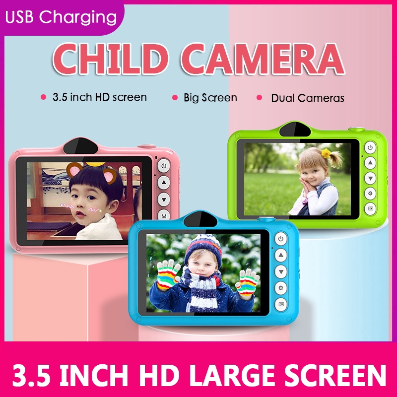 Camera mini kỹ thuật số màn hình màu 3.5inch 1080P HD cho bé