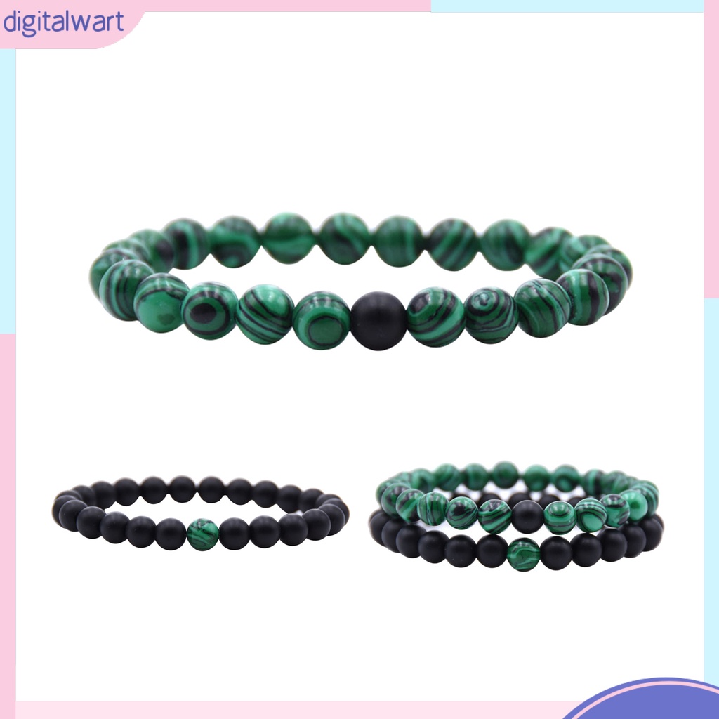 Vòng tay chuỗi hạt đá tròn kiểu dáng thời trang cho nam/nữ