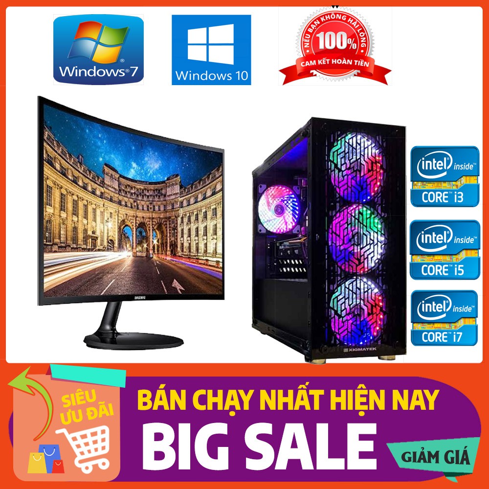 Bộ máy tính chơi game Liên Minh, Đột Kích, CSGO, Fifa 4, PUBG, GTA 5 | Core I357