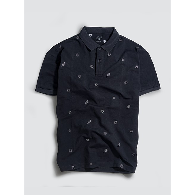 Áo thun polo nam thêu họa tiết 4MEN PO036, áo có cổ trụ ngắn tay, vải cá sấu cotton đẹp phong cách thời thượng | BigBuy360 - bigbuy360.vn