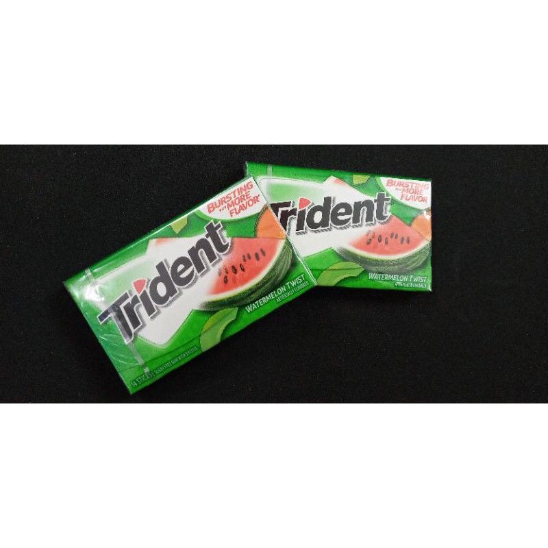 Kẹo cao su không đường Trident (3 vị cam, quế, dưa hấu), nhập khẩu Mỹ