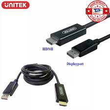 Cáp Chuyển Displayport to HDMI 1.5m Unitek Y-5118Ca- Full Box- Chính Hãng 100%- Bảo Hành 12 Tháng