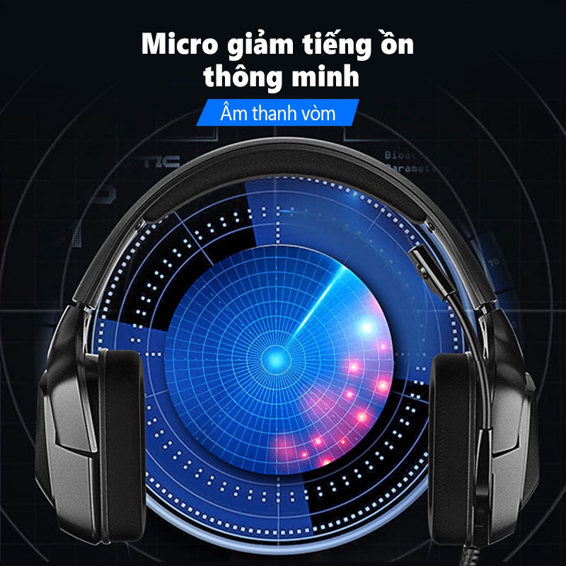 Tai nghe Gaming chơi game chụp tai có dây ONIKUMA K20 tay nghe có mic, RGB, Máy tính, PC, Điện thoại
