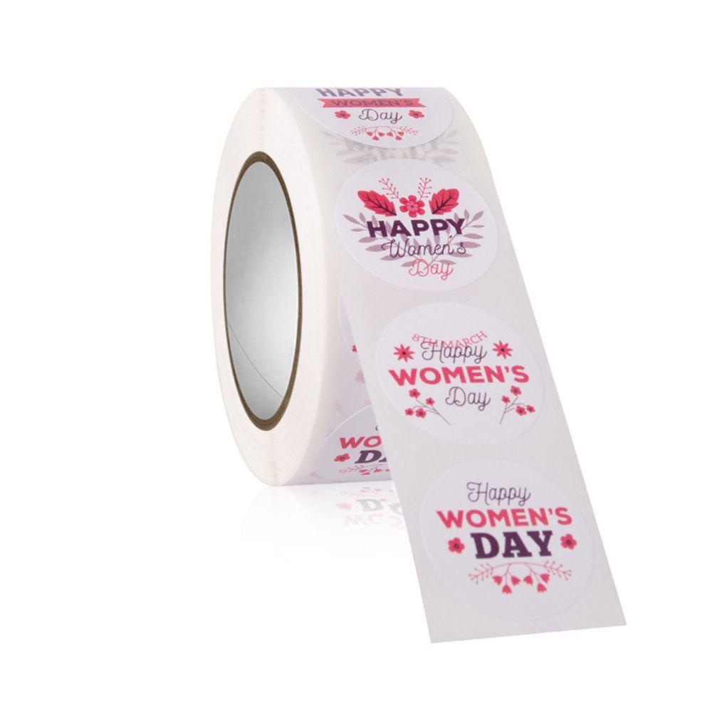 Cuộn 500 Miếng Dán Tròn 500 Nhãn Dán Hộp Quà Tặng Cho Nữ