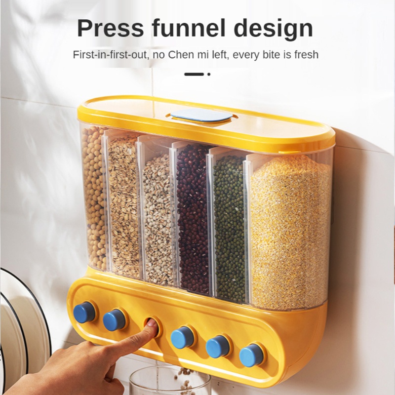 Hộp Đựng Gạo / Ngũ Cốc Gắn Tường Tiện Lợi