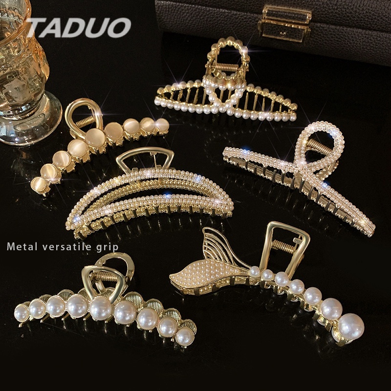 Kẹp càng cua cỡ lớn đính đá kiểu Hàn Quốc dễ thương