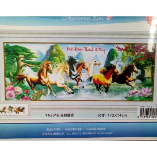 Tranh thêu 3d mã đáo thành công Yn6016