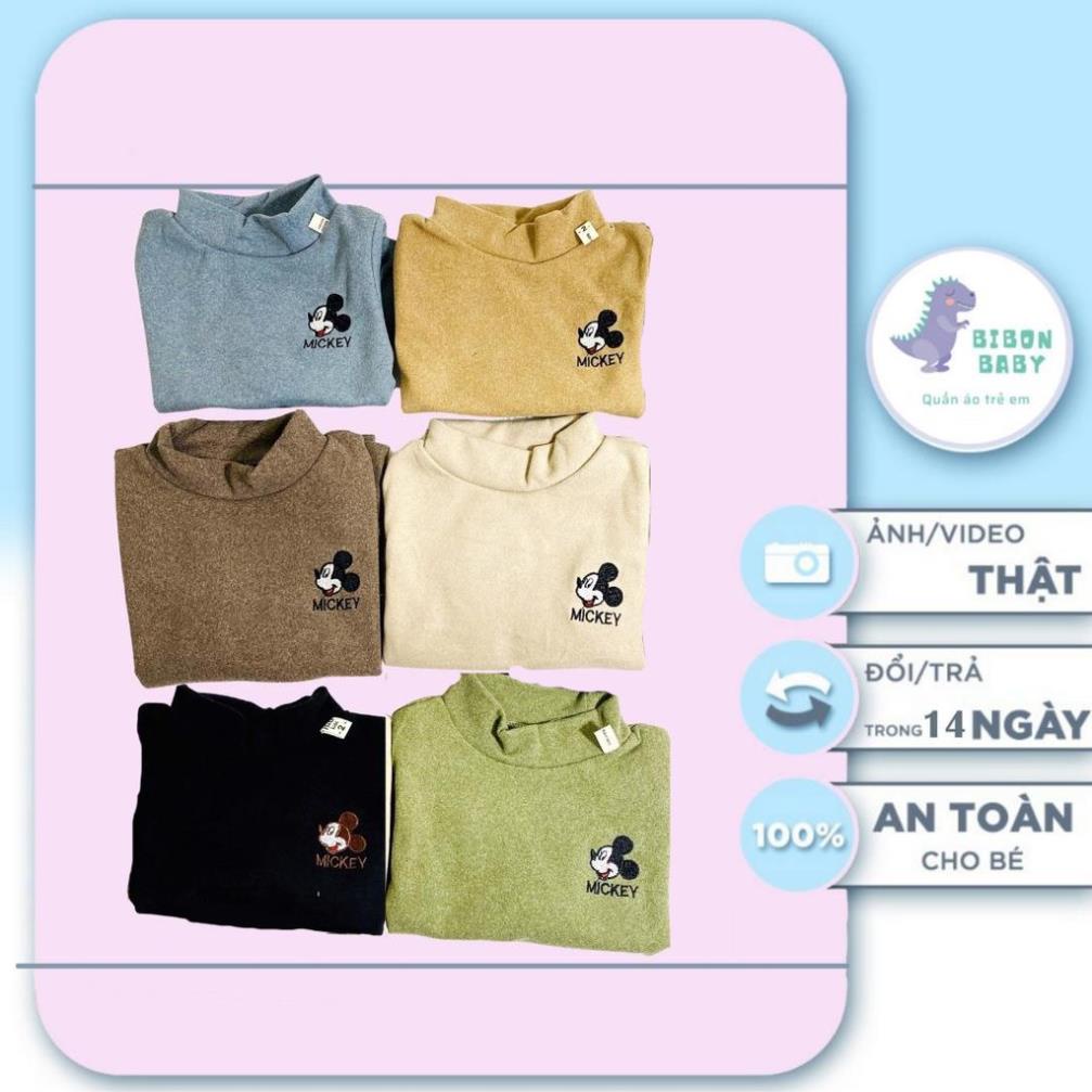 Áo giữ nhiệt trẻ em lông nhung hai mặt, quần áo cho bé từ 6 tháng đến 4 tuổi.Bibon baby