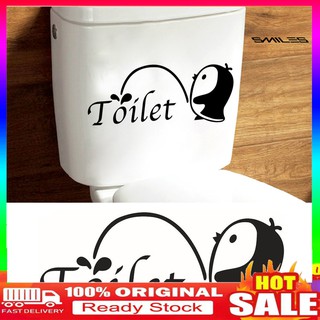 Sticker dán nắp bồn cầu hình chim cánh cụt đáng yêu