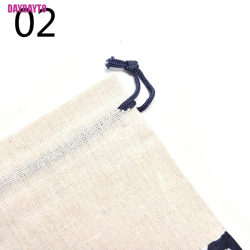 Set 2 Túi Vải Cotton Đựng Trang Sức Làm Thủ Công