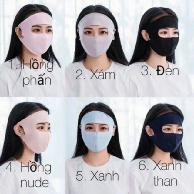 Khẩu trang ninja loại 1. Bo viền. Form ôm mặt