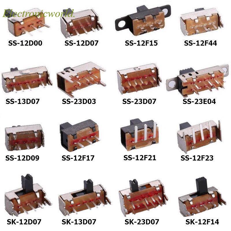 Set 10 công tắc trượt Ss 12d00 2 / 3 chuyên dụng