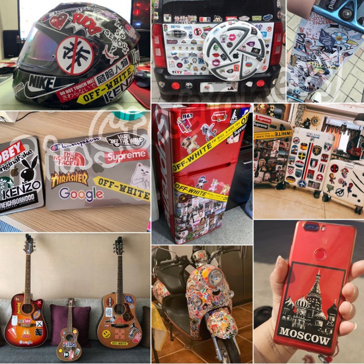 Bộ Sticker hoạt hình Naruto cực ngầu dán trang trí laptop, mũ bảo hiểm, vali, xe tay ga, ván trượt