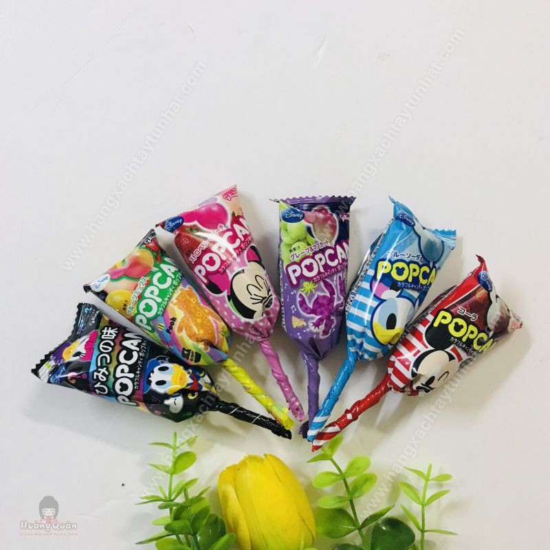 Kẹo mút vị trái cây hình Mickey- Glico Lollipop PopCan Mix